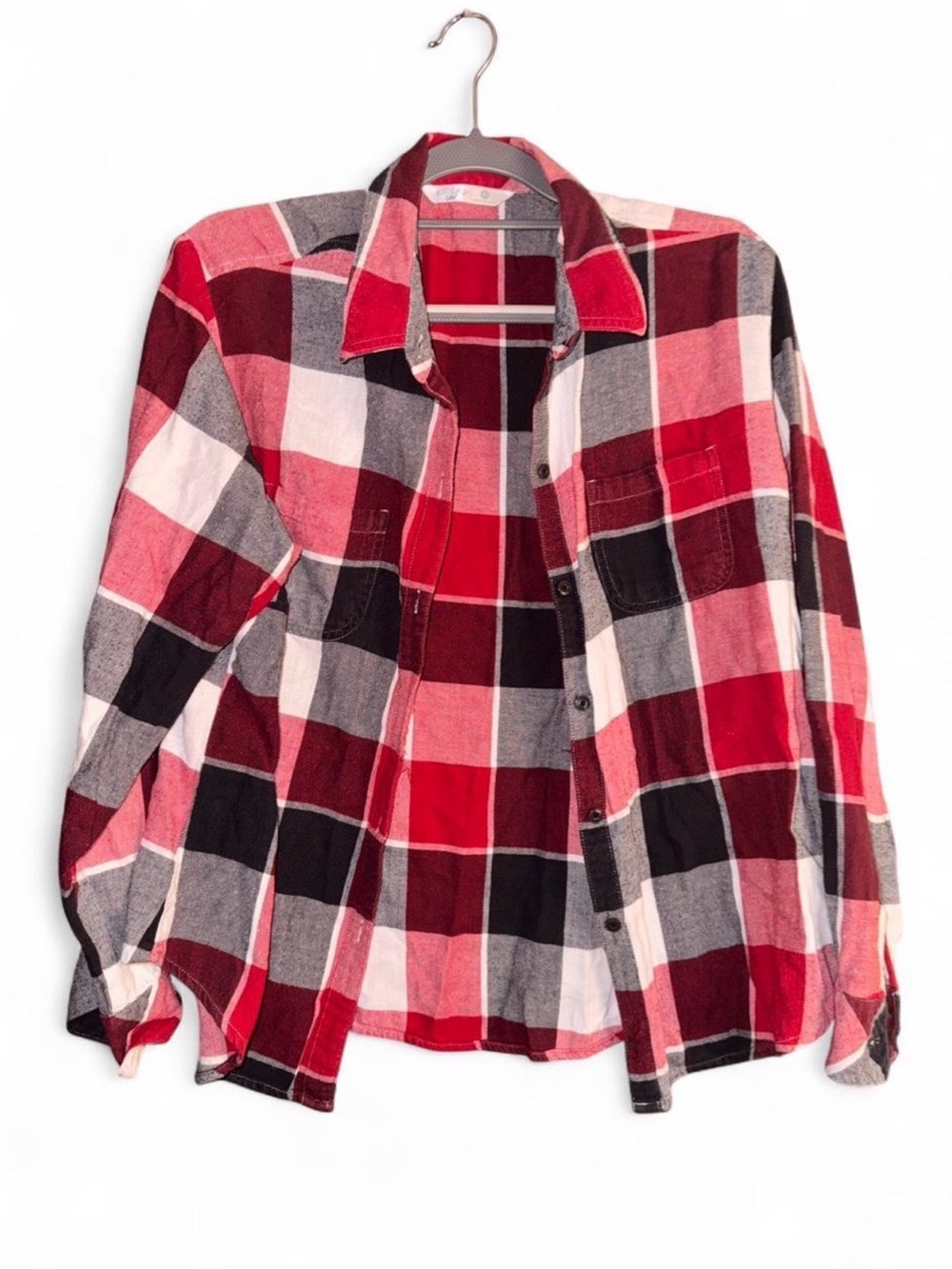Riders by Lee Red, Black and White Plaid Shirt